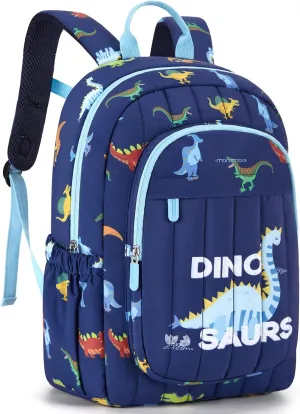 Mommore Kids Backpack Boys, Preschool Dinosaur Bookbag with Chest Strap, Water Resistant for School & Travel