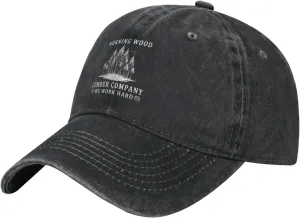 Morning Wood Lumber Company We Work Hard Classic Casquette Cap Lightweight Adjustable Comfortable Breathable Men Women Hat4 Black