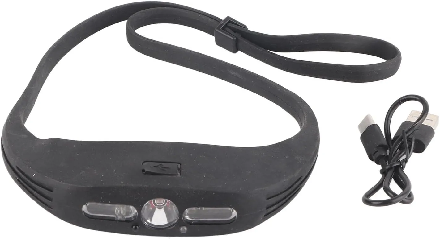 Motion Sensor Head Lamp Flashlight Headlam Rechargeable Sensitive Ultralight Adjustable COB Headlamp with Five Light Modes for Running Outdoor
