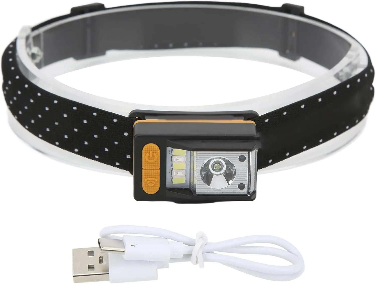 Motion Sensor Induction LED Headlamp USB Rechargeable Water Prevent Night Torch for Camping Fishing