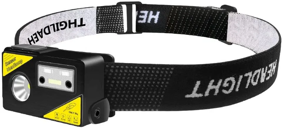 Motion Sensor Super Bright LED Headlamp,5 Mode Lightweight Waterproof Multifunction USB Rechargeable,Very Suitable for Work, Outdoor, Camping, Hiking, Fishin