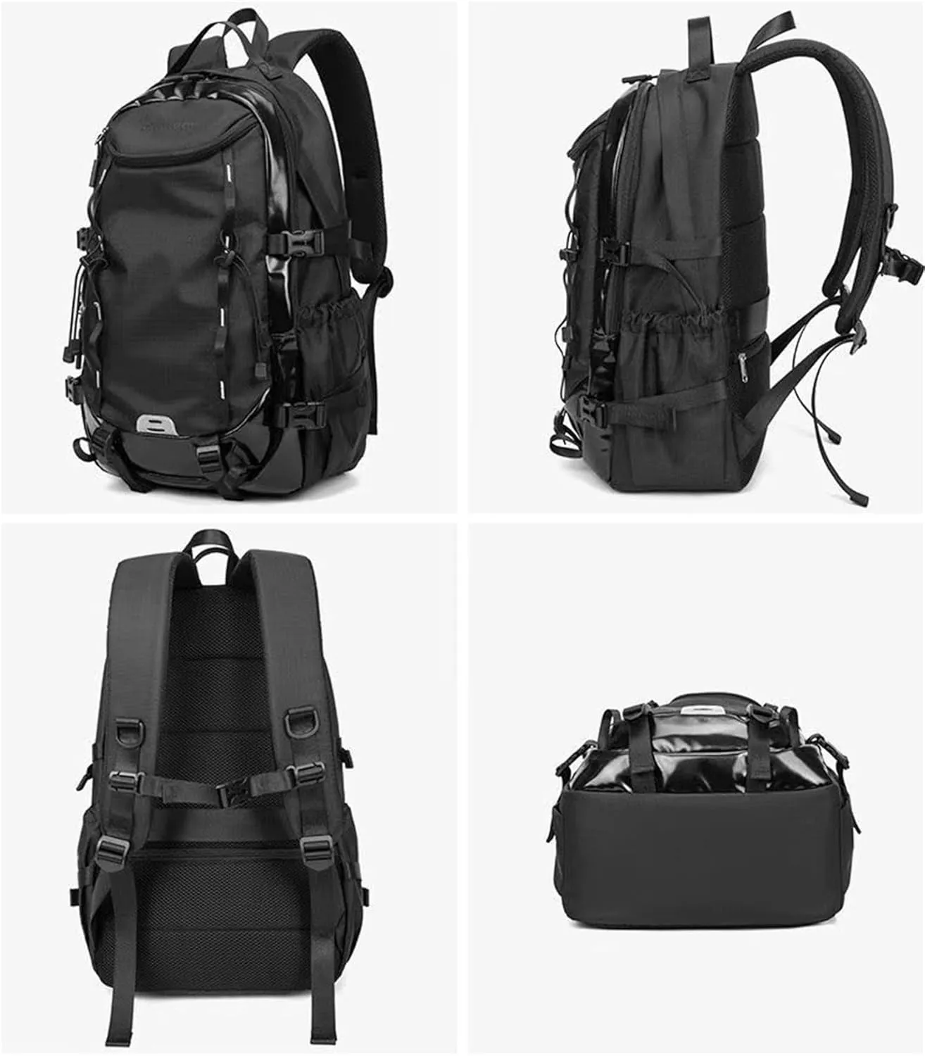 Mountaineering Backpack for Men 40L, Waterproof Outdoor Sport Backpack for Climbing Travel Hiking Cycling CampingTrekking (Black,40L)