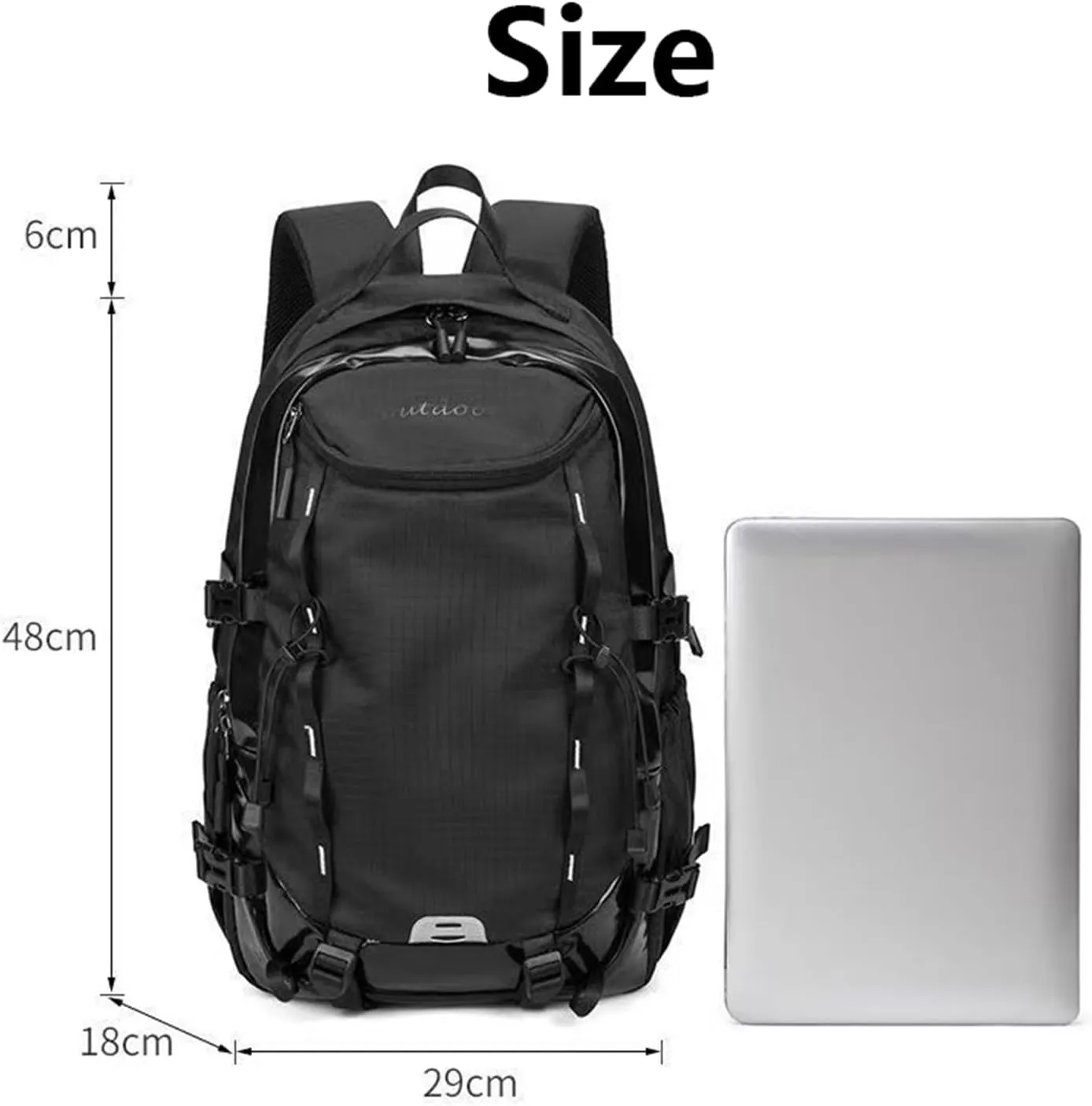 Mountaineering Backpack for Men 40L, Waterproof Outdoor Sport Backpack for Climbing Travel Hiking Cycling CampingTrekking (Black,40L)