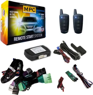 MPC Remote Start Kit Compatible with Infiniti Q50 2014-2020 - Hybrid ONLY - Push-to-Start - Includes (2) 4-Button 2-Way Extended Range Remotes - Up to 1,500 ft - Plugin T-Harness - USA Tech Support