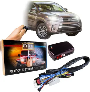 MPC Remote Start Kit Compatible with Toyota Highlander 2014-2019 || Plug and Play || Push Lock 3X to Start || Push to Start || Easy Install || USA Tech Support
