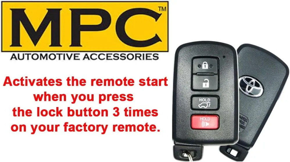 MPC Remote Start Kit Compatible with Toyota Highlander 2014-2019 || Plug and Play || Push Lock 3X to Start || Push to Start || Easy Install || USA Tech Support