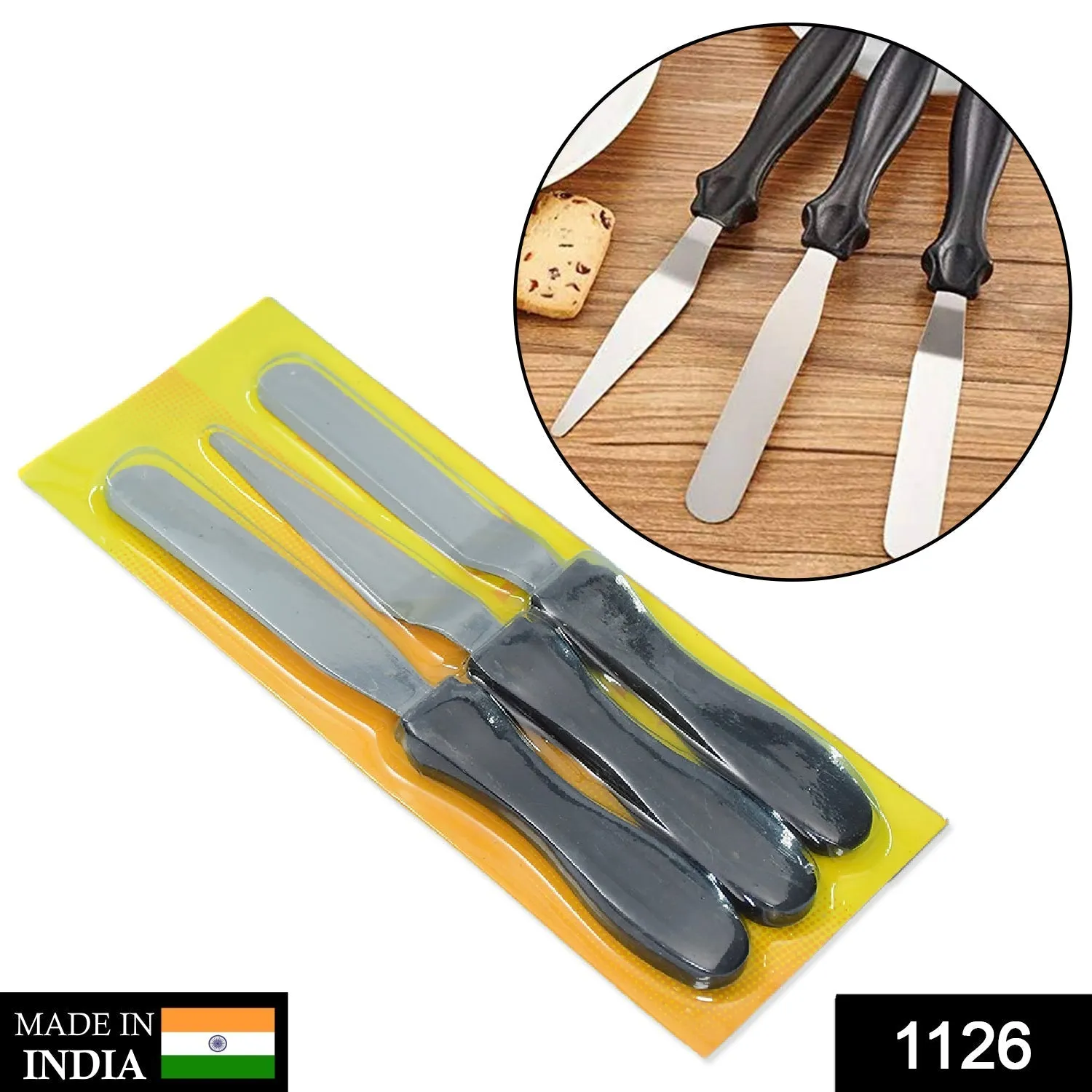 Multi-function Cake Icing Spatula Knife - Set of 3 Pieces