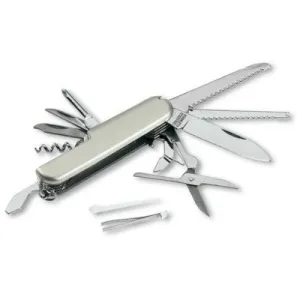 MULTI FUNCTION STEEL POCKET KNIFE in Silver