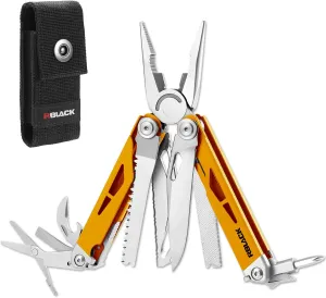Multitool, 21-in-1 Multi Tool Pliers with Safety Locking and Spring-Action Scissors, Heavy-duty Stainless Steel Multi-tool Set with Nylon Sheath for Work, Home, Garden, DIY & Auto
