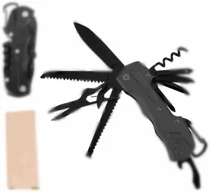 Multitool Pocket Knife, 15 in 1 Swiss Style Folding Pocket Knife for EDC Every Day Use Outdoor Survival Camping Hunting Fishing, Gifts Men Boyfriend Dad Him Husband Father