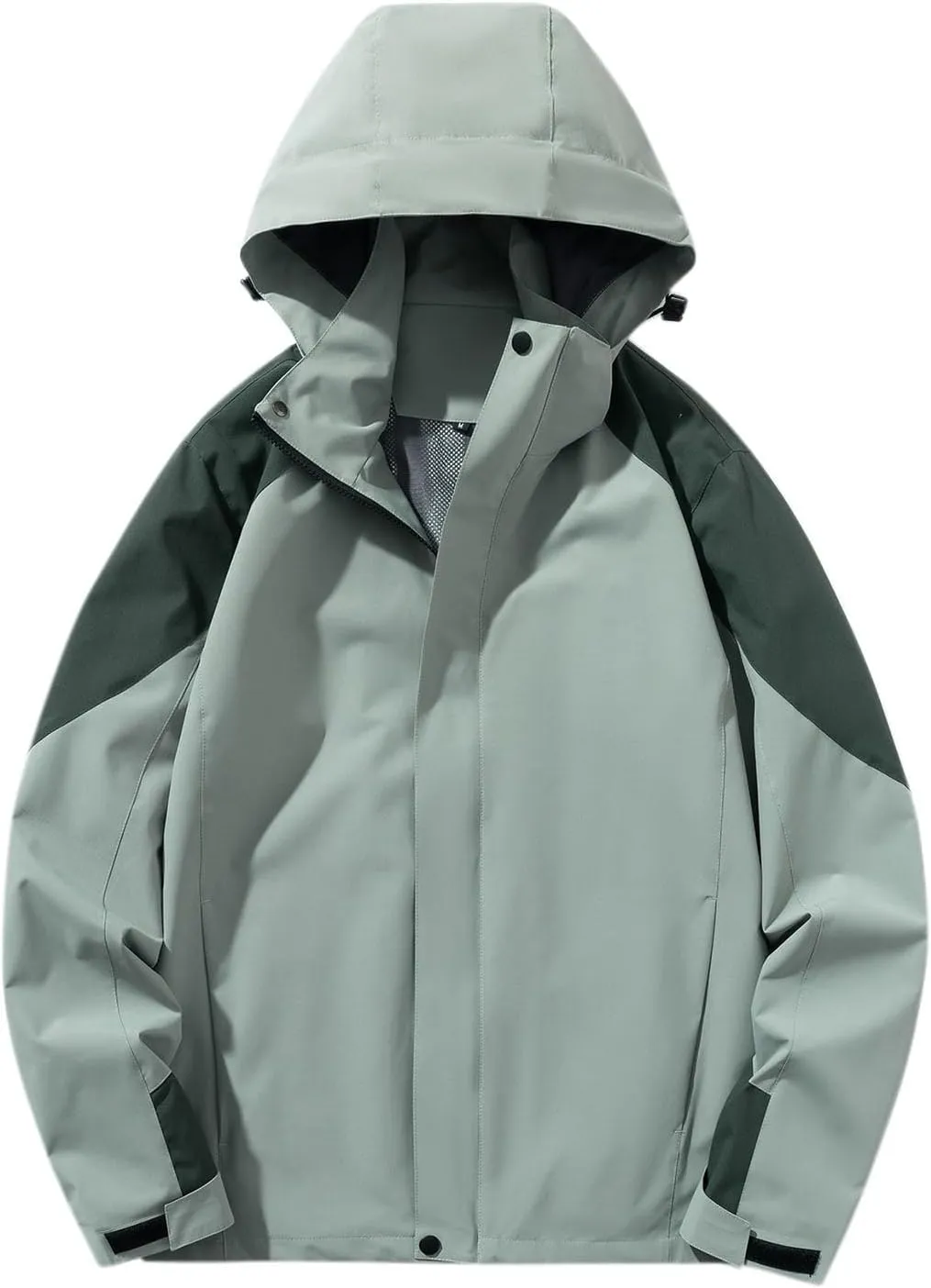 Muscularfit Men's Rain Jacket Waterproof Lightweight Rain Shell Jacket Raincoat Outdoor Sport Windbreaker Jacket Outwear Coat