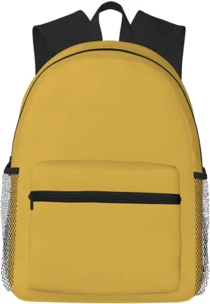 Mustard Yellow Color Lightweight Packable Backpack Travel Casual Hiking Daypack Foldable Backpack For Men Women