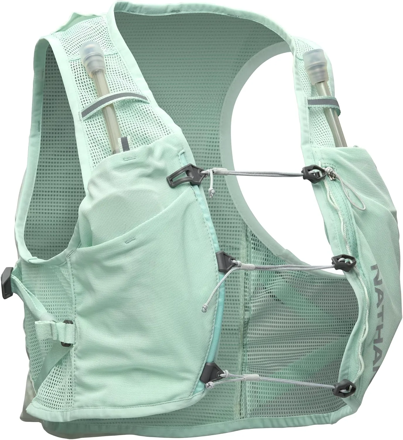Nathan Women's Hydration Vest - Lightweight Mesh, Breathable, 2x14oz Flasks, 2L Bladder, Reflective Vest, Pinnacle Breeze