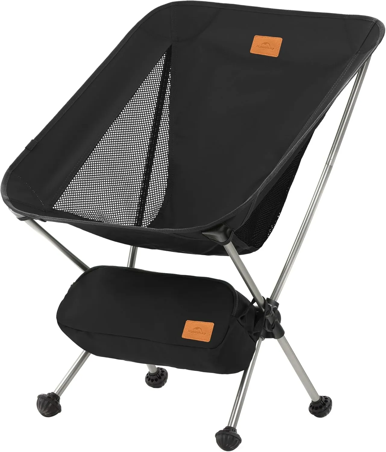 Naturehike YL08 Ultralight Camping Chair, 2.12 LBS Portable Backpacking Chair with Storage Bag & Anti-Sinking Feet, Lightweight Compact Collapsible Camp Chair