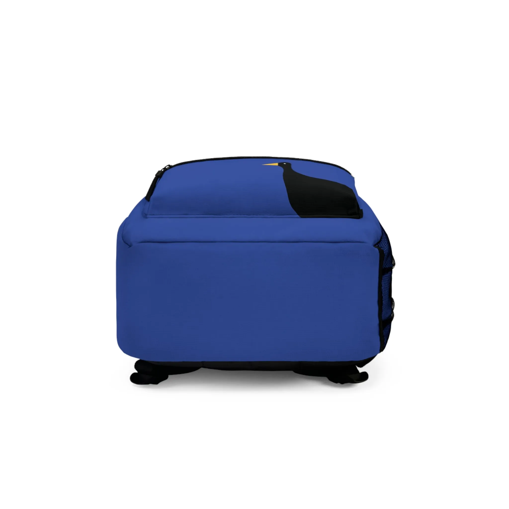 Nifty Ducks Travel Logo Backpack - Travel Bag with Black Duck Design - Blue