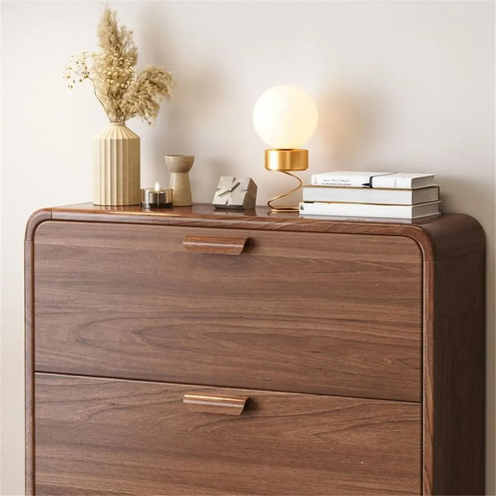 NIUYAO Flip Down Shoe Storage Cabinet Large Space Solid Wood Modern Simple Style Free Standing Hidden Shoes Rack Displays Organizer for Entrance Hallway Entryway -Brown 31.5" L x 6.5" W x 47" H