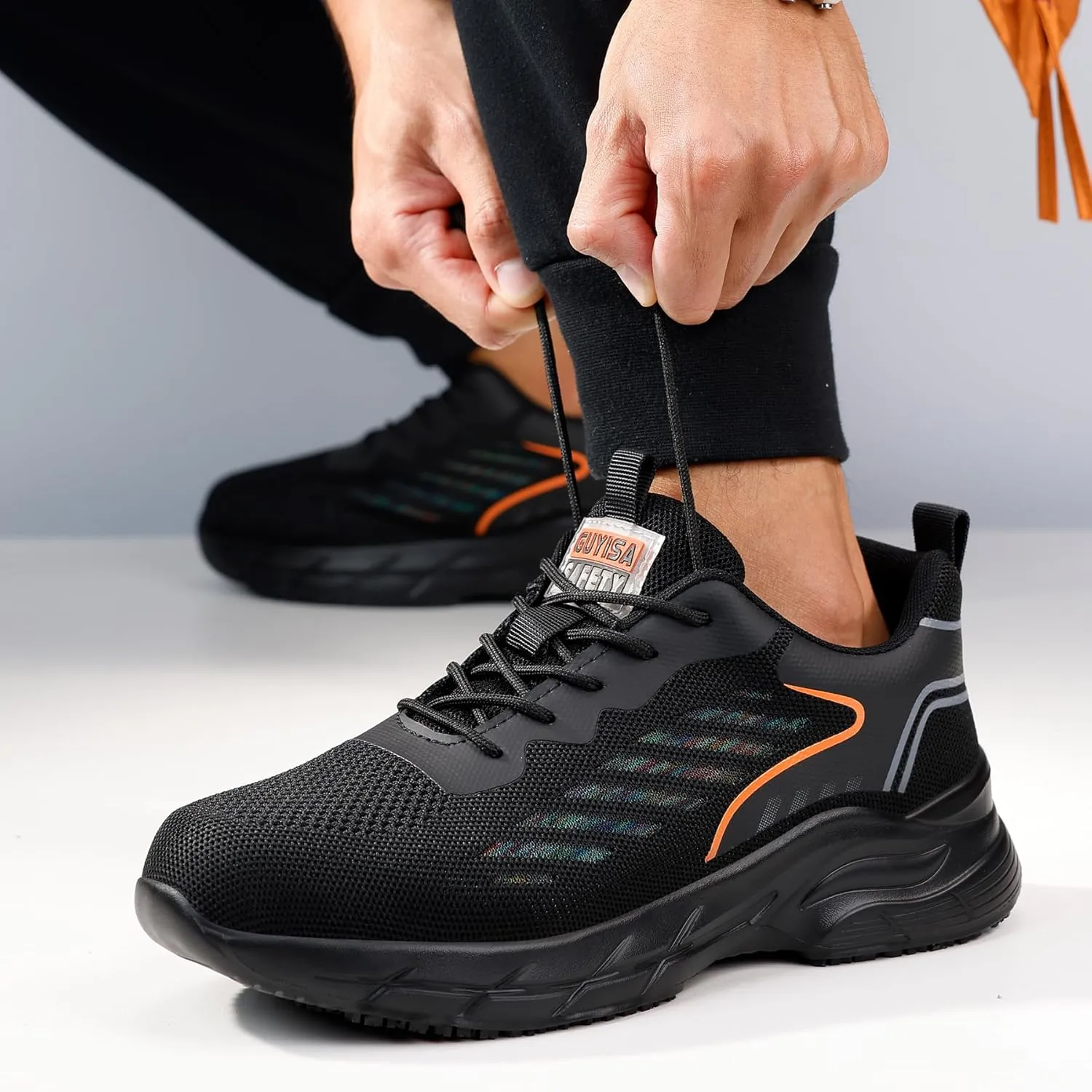 Non Slip Work Shoes for Men Waterproof Breathable Food Service Kitchen Restaurant Chef Walking Sneakers
