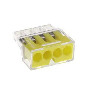 NSI PIWC-4-B Easy-Twist Push-in Wire Connector, 4 Wires (Bag of 400), Clear (Pack of 400)