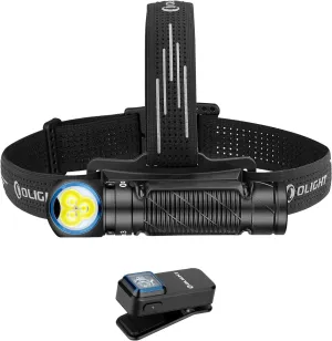 OLIGHT Perun 3 Rechargeable Headlamp Flashlight, 3000 Lumens LED Headlight with Red Light Bundle with Oclip Rechargeable EDC Flashlight 300 Lumens Dual Light t
