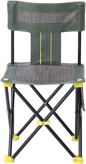 Outdoor Camp Chairs, Breathable Outdoor Mesh Chair Portable Beach Fishing Chair Folding Chair Stool with Side Pocket Portable Storage Lawn Chairs Adults(38 * 38cm)