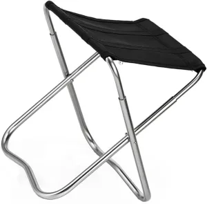 Outdoor Fishing Chair Collapsible Portable Folding Stool Aluminum Alloy Sturdy for Camping Hiking Beach
