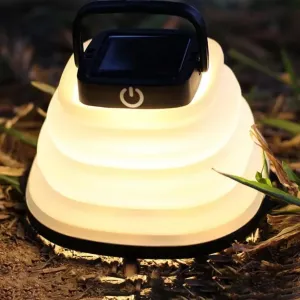 Outdoor LED Light Portable Lantern Camping Light Solar Tent Lighting USB Rechargeable Light IP68 Waterproof Lamp