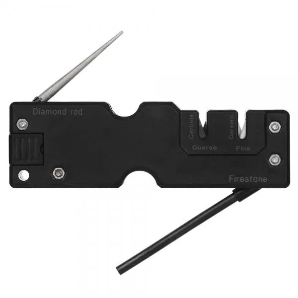 Outdoor Portable Multi-Function Knife Sharpener Black