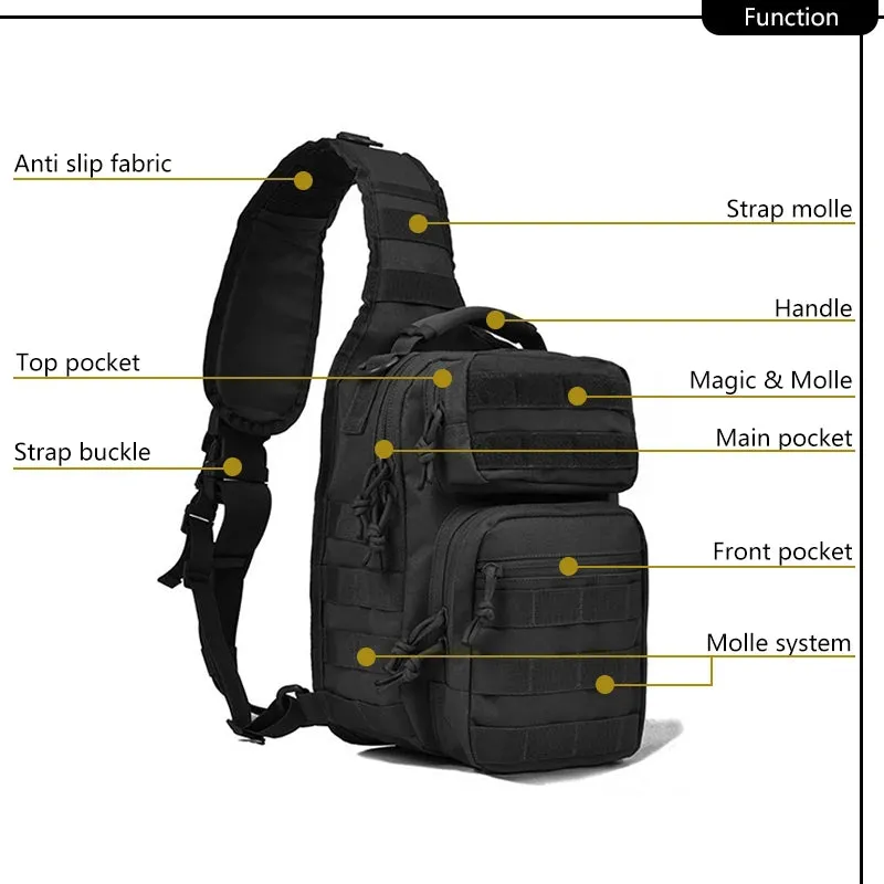 Outdoor Shoulder Bag Rover Sling Pack Small Nylon Backpack