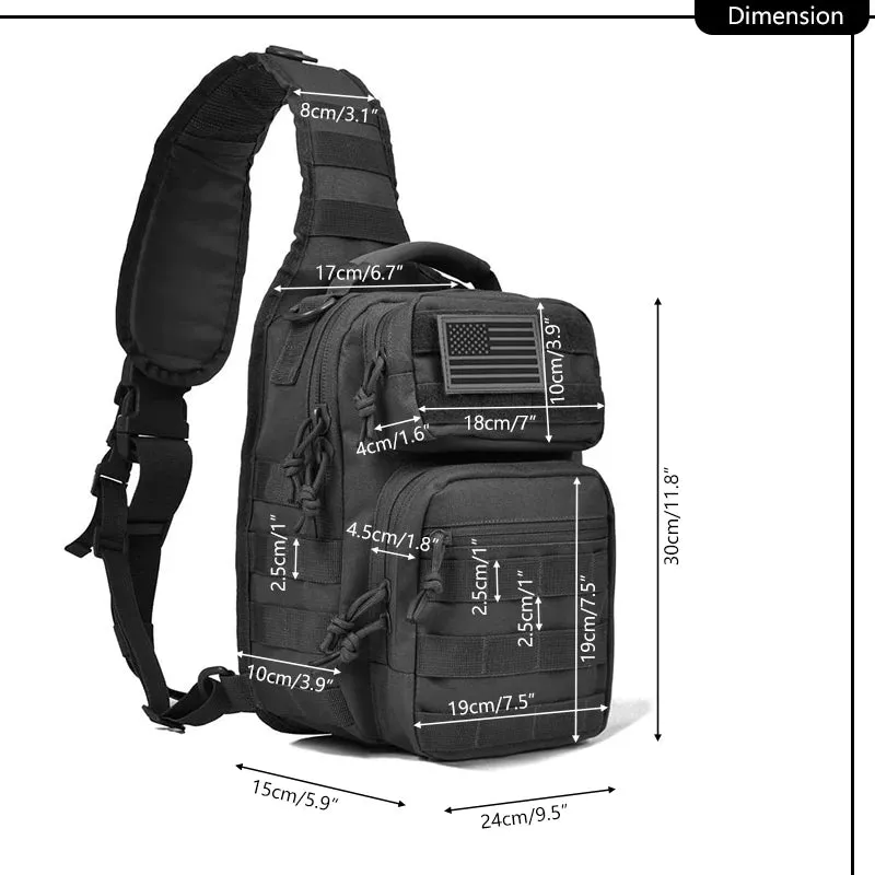 Outdoor Shoulder Bag Rover Sling Pack Small Nylon Backpack