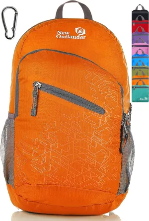 Outlander Packable Handy Lightweight Travel Hiking Backpack Daypack-Orange