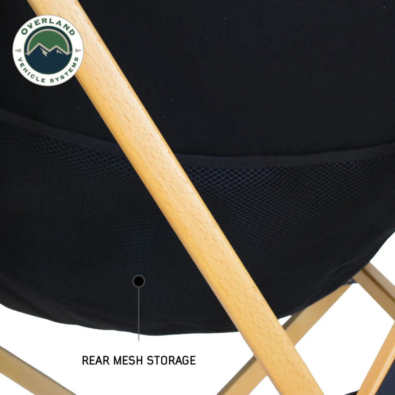 Overland Vehicle Systems Kick It Camp Chair - Wood Base & Storage Bag
