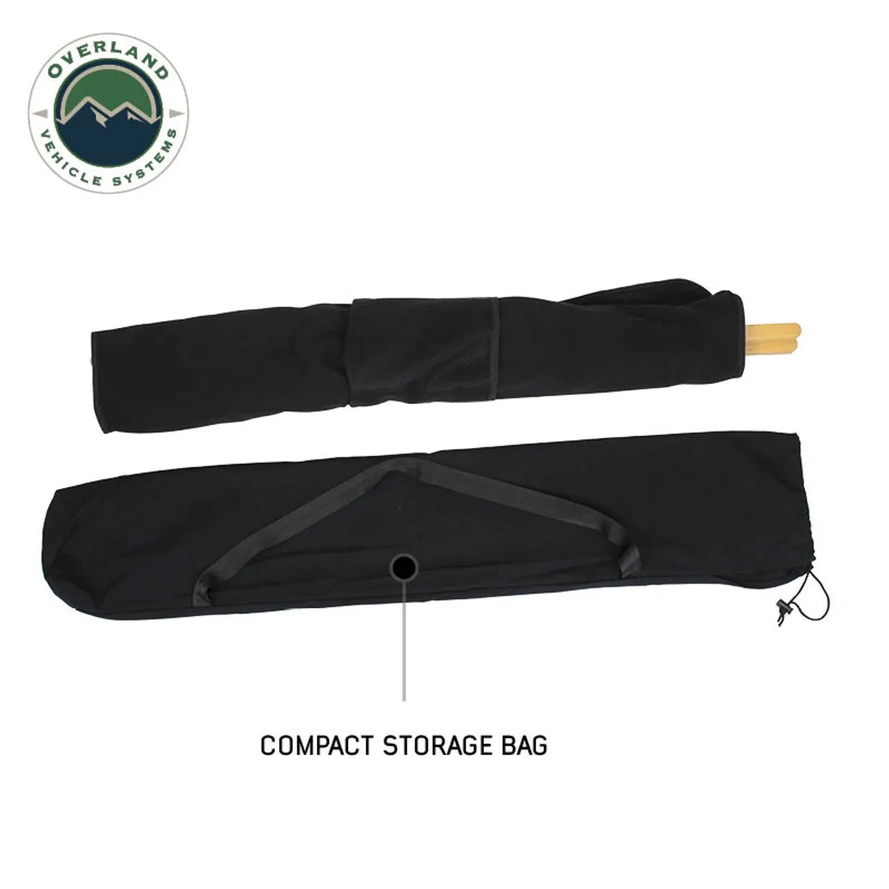 Overland Vehicle Systems Kick It Camp Chair - Wood Base & Storage Bag