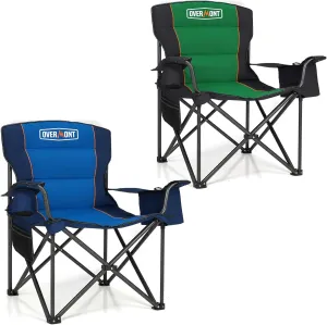 Overmont Oversized Folding Camping Chair Blue   Oversized Folding Camping Chair Green Combo