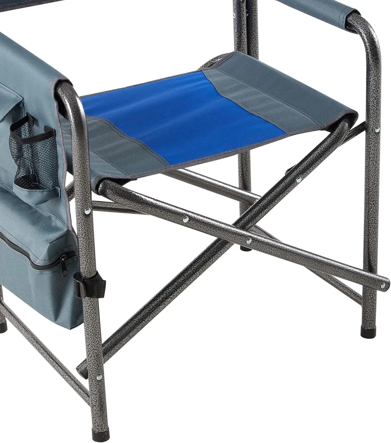 Oversized Folding Camping Chair with Side Table 400lbs Heavy Duty Portable Lawn Chairs Lightweight Aluminum Frame for Camping Fishing Beach Outdoor Use, Blue