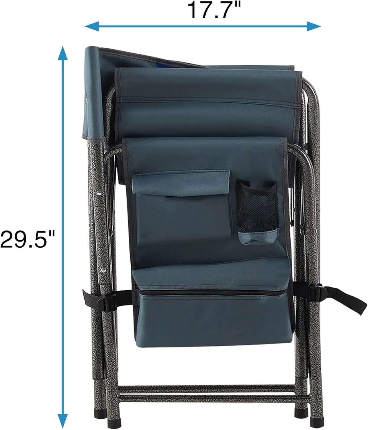 Oversized Folding Camping Chair with Side Table 400lbs Heavy Duty Portable Lawn Chairs Lightweight Aluminum Frame for Camping Fishing Beach Outdoor Use, Blue