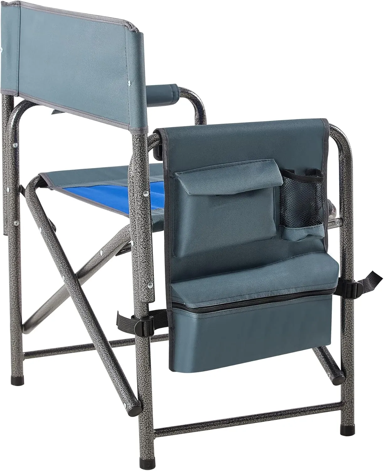 Oversized Folding Camping Chair with Side Table 400lbs Heavy Duty Portable Lawn Chairs Lightweight Aluminum Frame for Camping Fishing Beach Outdoor Use, Blue