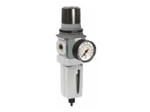 P32EB93EGMBNGP Series P32EB Aluminum Compact Filter/Regulator with Round Gauge, 5 µ Element, 8 bar/125 psig/0.8 MPa Range, Plastic Panel Mount Nut, 3/8" NPT Port