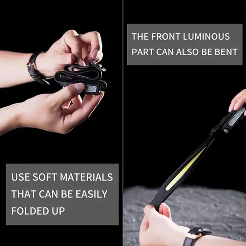 Pack USB Rechargeable LED Headlamp - Sensor Flashlight, Waterproof, XPE COB, Camping, Fishing Lantern