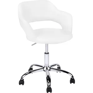 Padded Office Chair - White