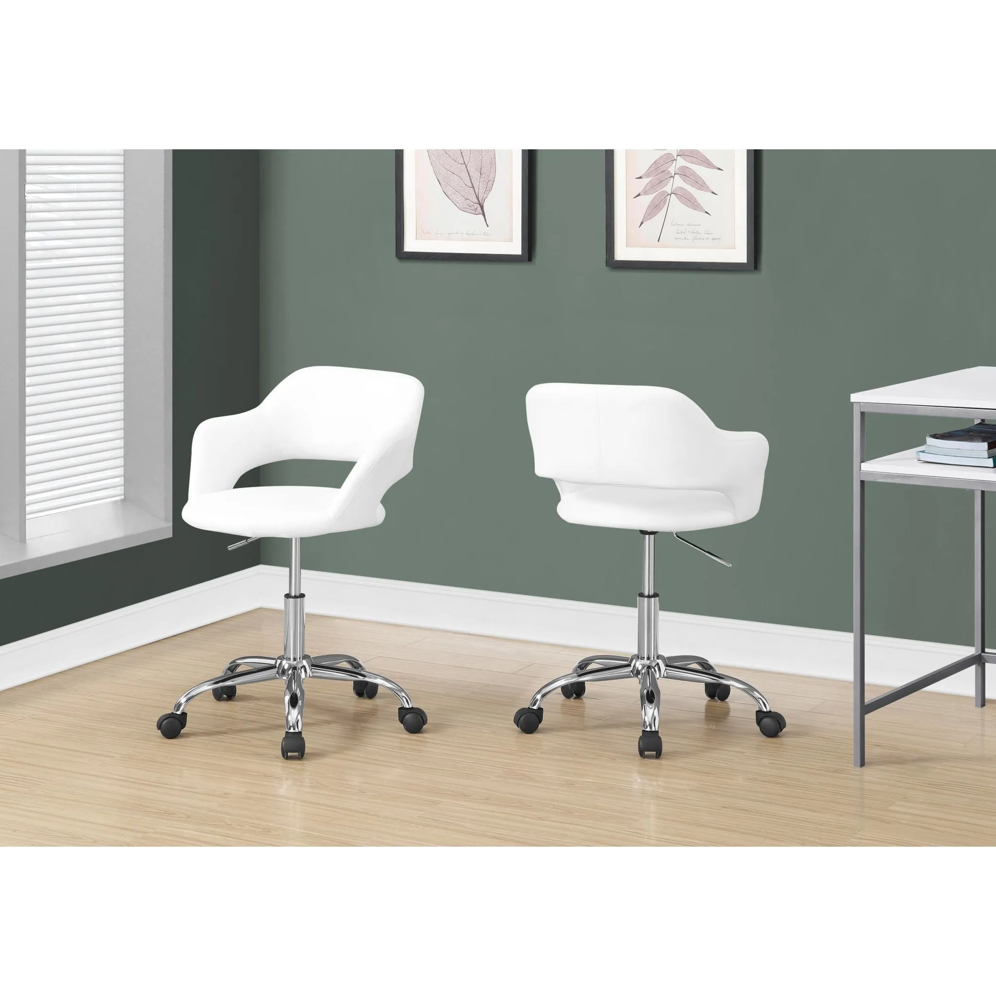 Padded Office Chair - White