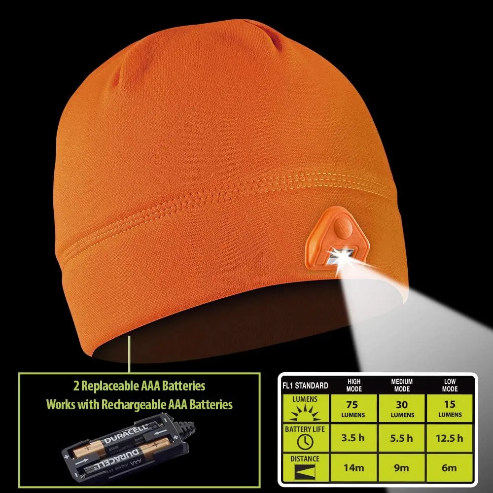 Panther Vision POWERCAP 2.0 Headlamp LED Beanie Cap Ultra-Bright Hands Free LED Lighted Battery Powered Hat – Blaze Orange Fleece (HLB-8957)