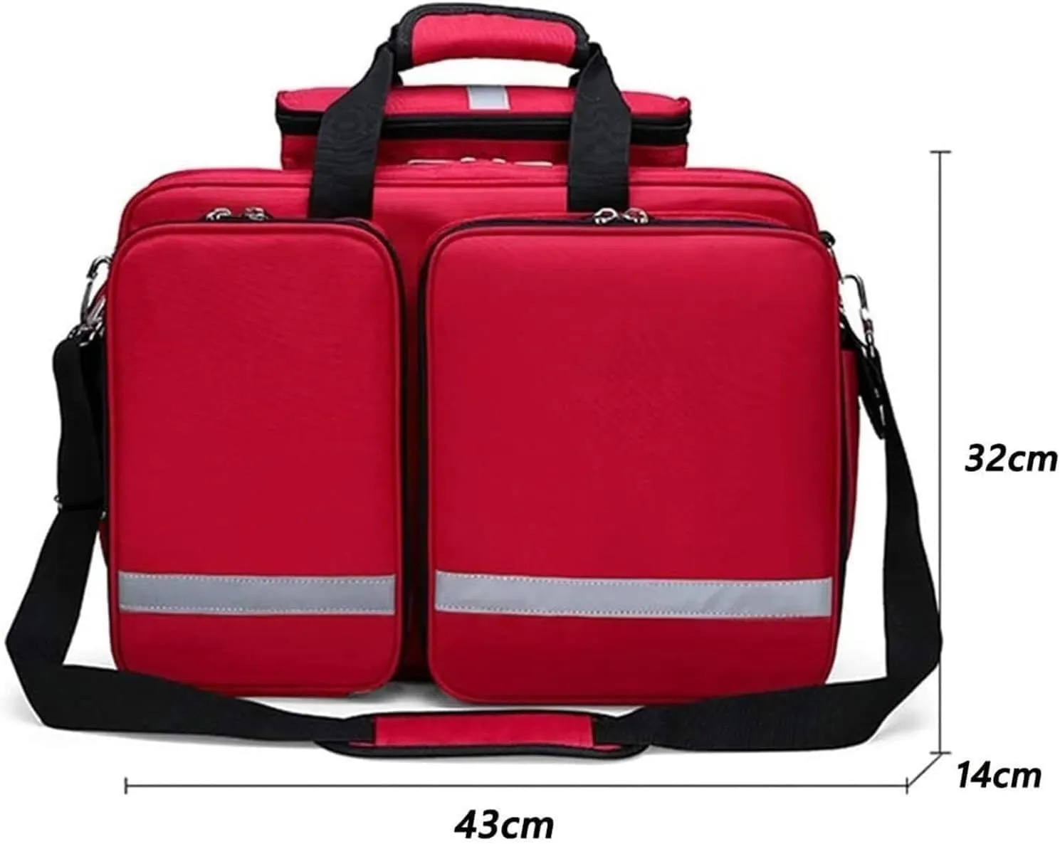 Paramedic Wheeled Medical Trolley Bag, Professional First Aid Bag with Internal Dividers, Large Capacity, Emergency Responder Trauma(Wood)