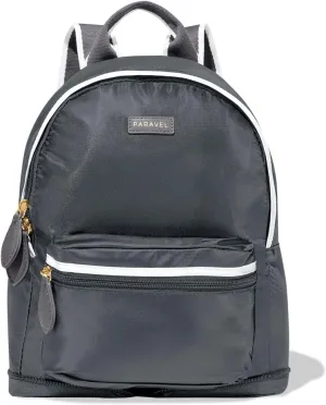 Paravel Fold-Up Mini Travel Backpack | Everyday Lightweight & Packable Nylon Daypack | Flatiron Grey
