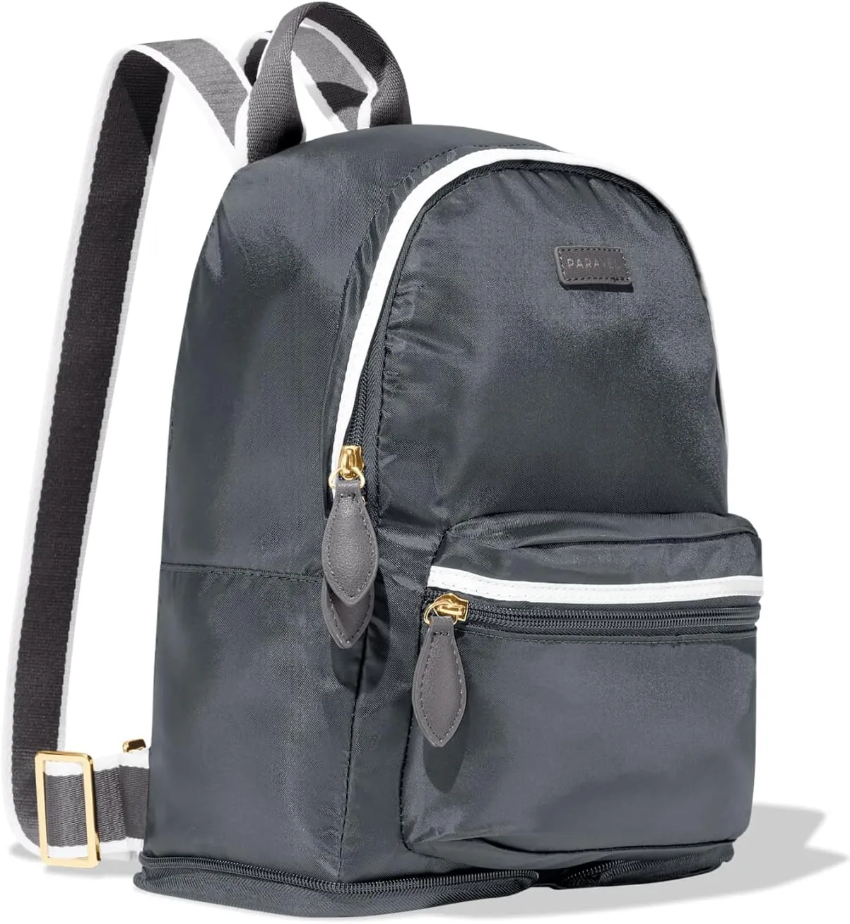 Paravel Fold-Up Mini Travel Backpack | Everyday Lightweight & Packable Nylon Daypack | Flatiron Grey