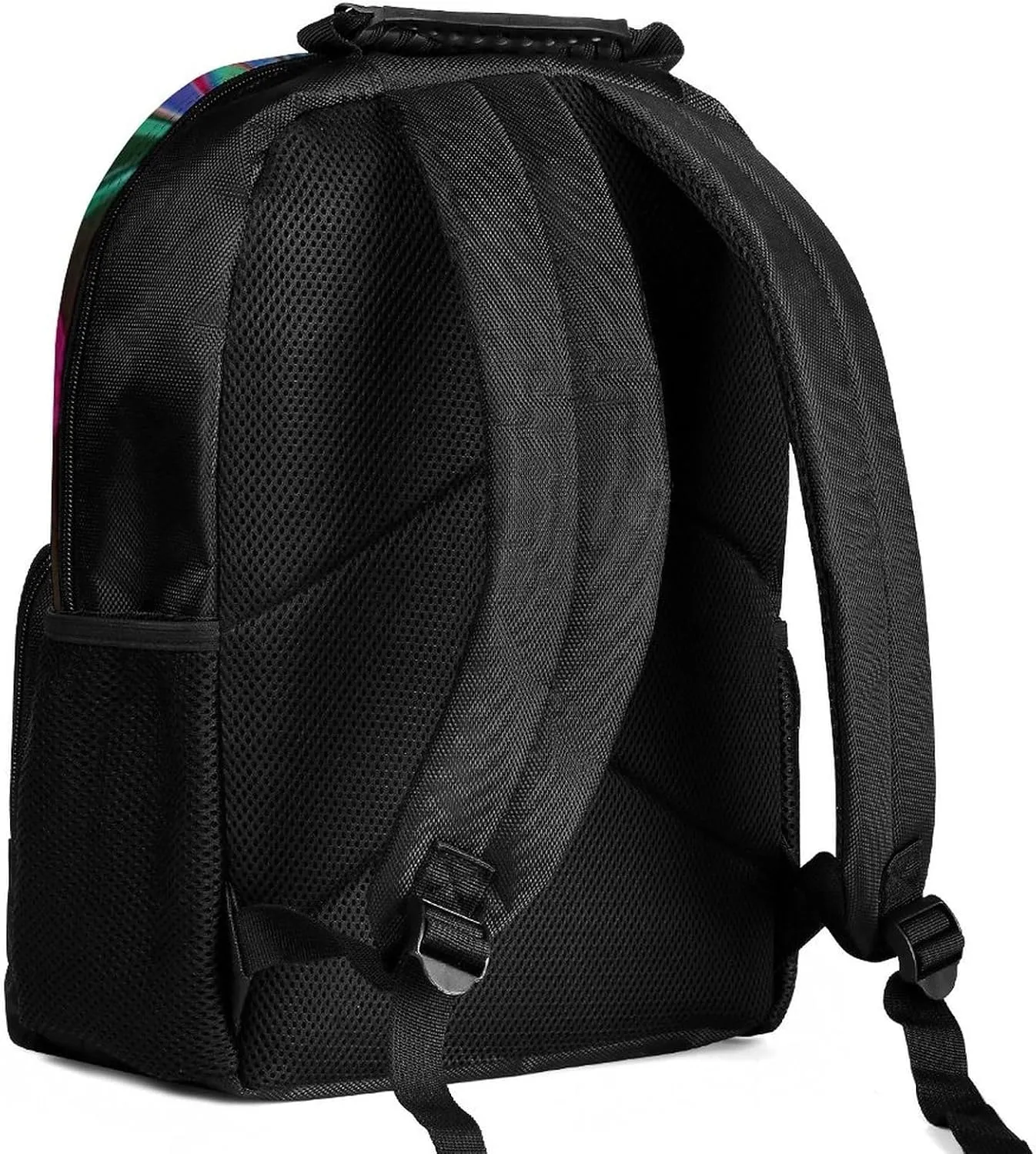 Peacock Animal Oil Painting Daypack Backpack Polyester Multipurpose Anti-Theft Shoulder Bag Big Capacity Gym Outdoor Hiking Backpack With Smooth Zippers