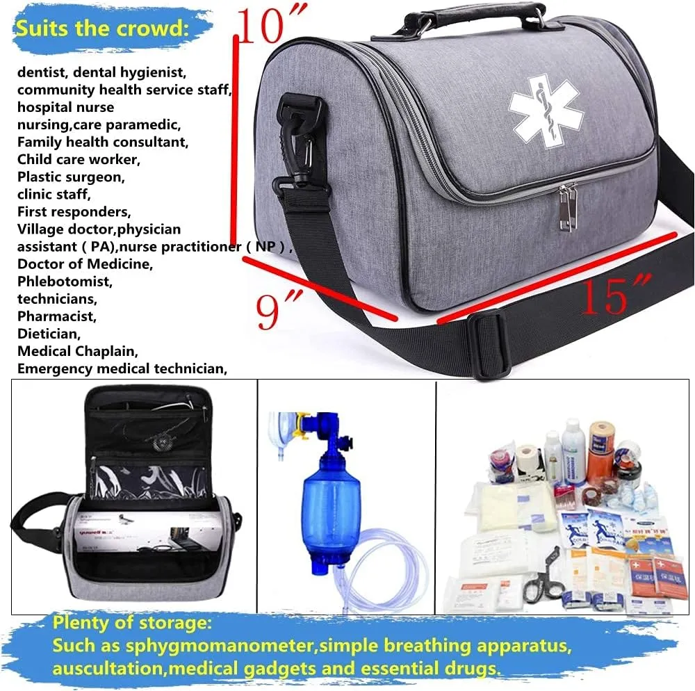 Personalized Custom Logo Medical Bag for EMT,Paramedic,Home Health,Nurses,Doctor