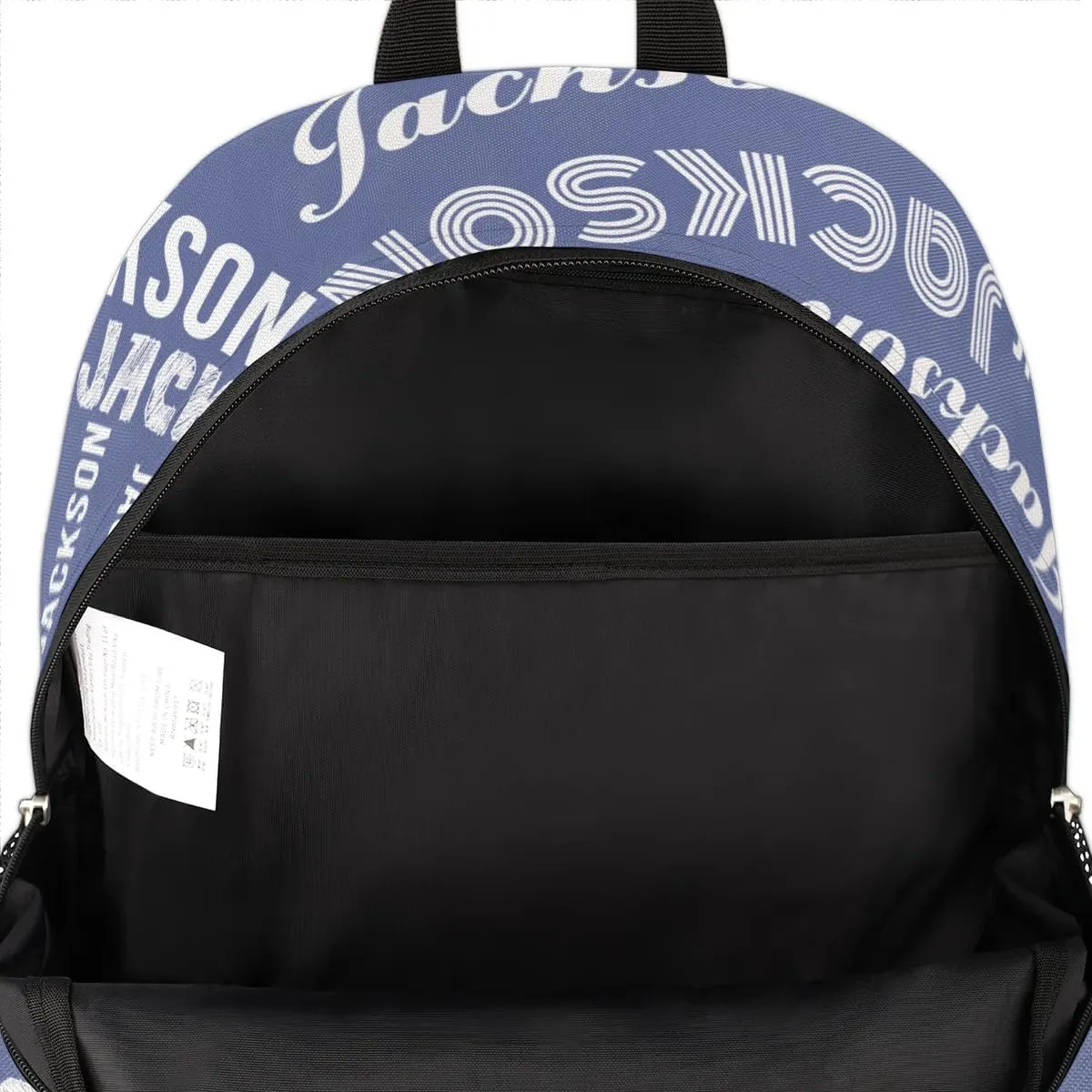 Personalized Daypack with Name Text, Lightweight Custom Backpack Carry On Bag for Travel, Business Trip, Picnic, Blue Gray