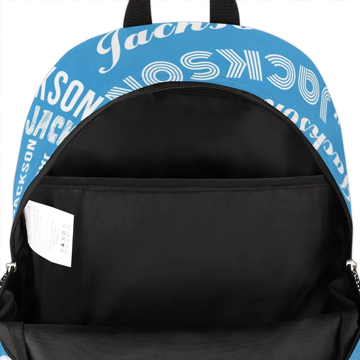 Personalized Daypack with Name Text, Lightweight Custom Backpack Carry On Bag for Travel, Business Trip, Picnic, Blue