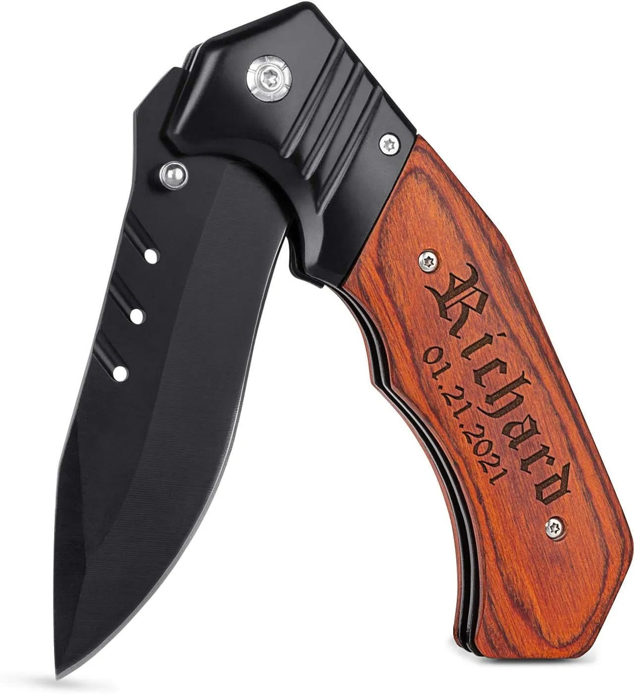 Personalized Engraved Pocket Knife With Gift Box - Custom Knifes For Husband, Boyfriend, Dad, Son, Brother, Uncle, Grandpa As Birthday, Anniversary, Father's Day, Christmas Gifts