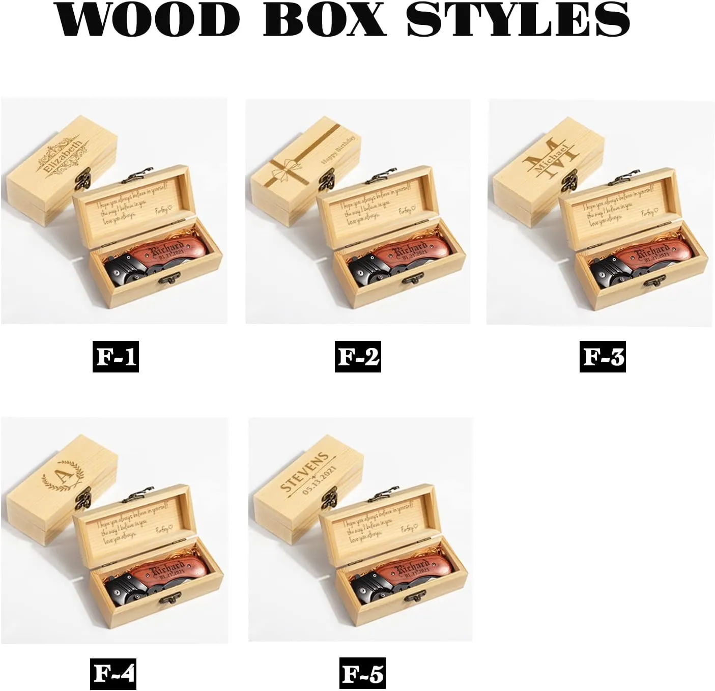 Personalized Engraved Pocket Knife With Gift Box - Custom Knifes For Husband, Boyfriend, Dad, Son, Brother, Uncle, Grandpa As Birthday, Anniversary, Father's Day, Christmas Gifts